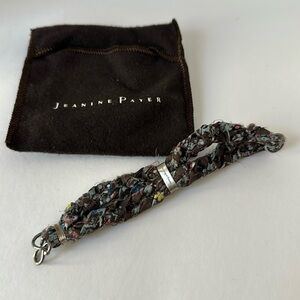 Jeanine Payer distressed braided fabric bracelet